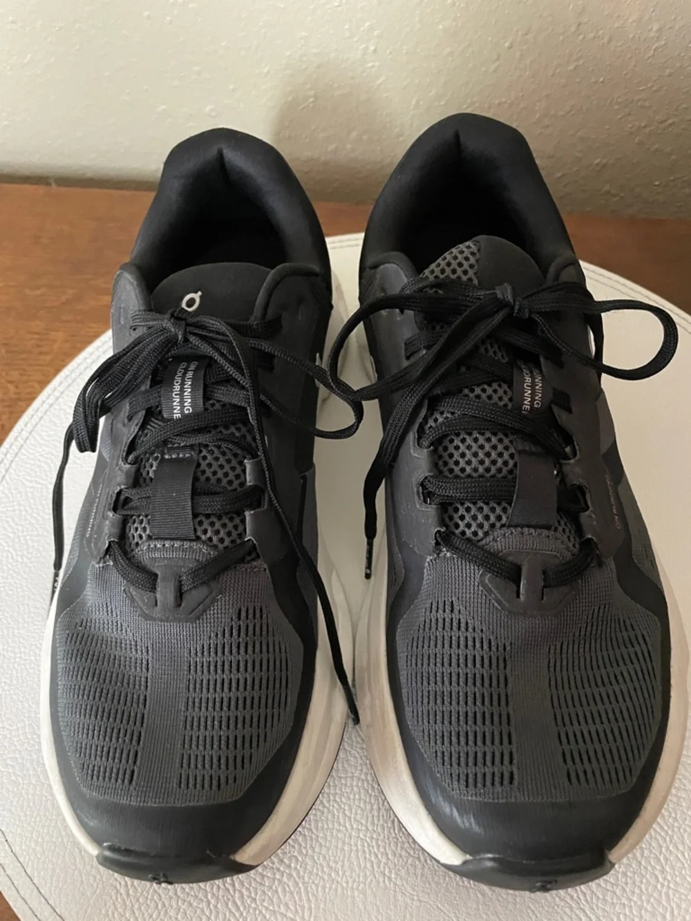On Cloud - CloudRunner- Black, White and Charcoal Gray Women's Athletic Shoes - Picture 3 of 10